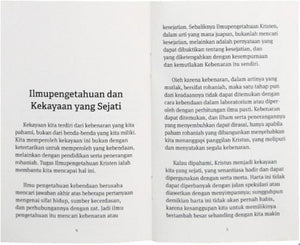 Ilmupengetahuan dan Kekayaan yang Sejati (Science and True Riches)