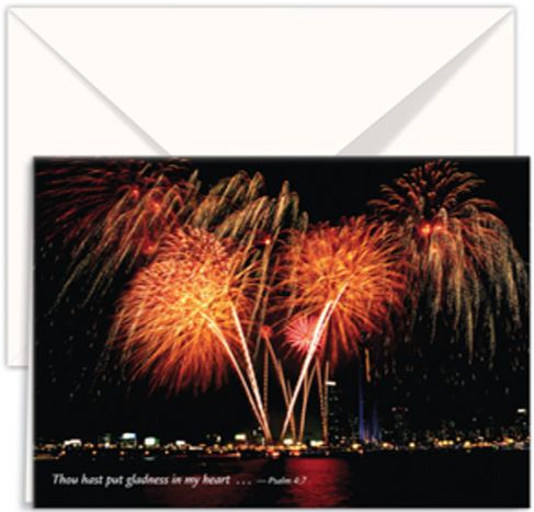 Fireworks greeting card