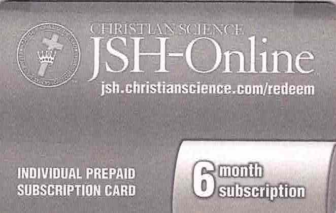 Pre-paid JSH subscription card - 6 months