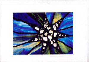 Stained Glass Star greeting card