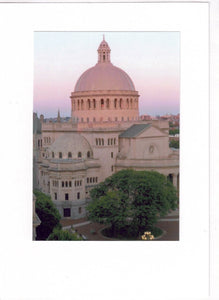 Mother Church at dusk greeting card