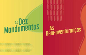 Folheto com os Dez Mandamentos e as Bem-aventuranças