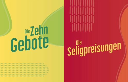 Faltblatt zu den Zehn Geboten und zu den Seligpreisungen