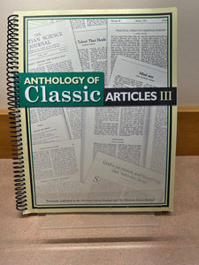 Anthology of Classic Articles III - used - new condition